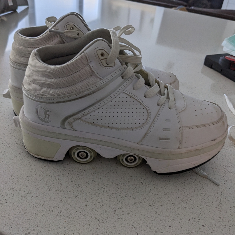 Women's White Roller Sneakers
